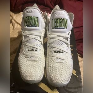 Lebron XVII white / multi color size 11 men shoe pre-owned